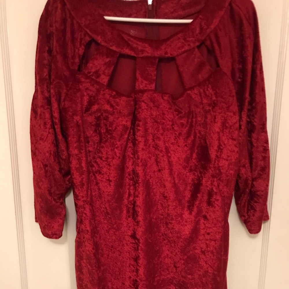 Crushed velour tunic